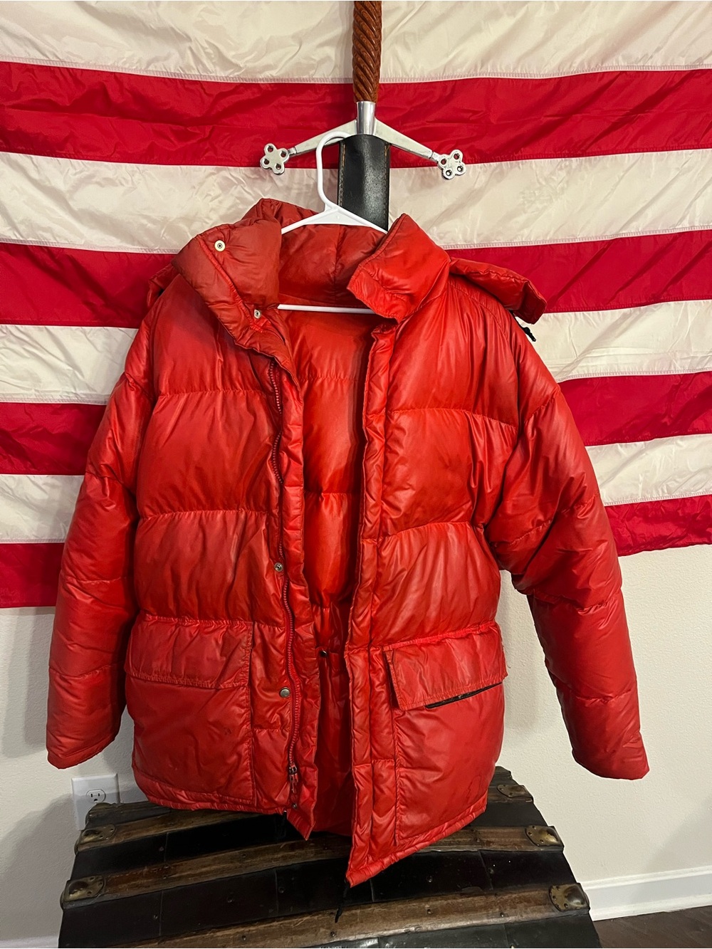 Vintage Woolrich Red Puffer Jacket - Quilted Winter Coat